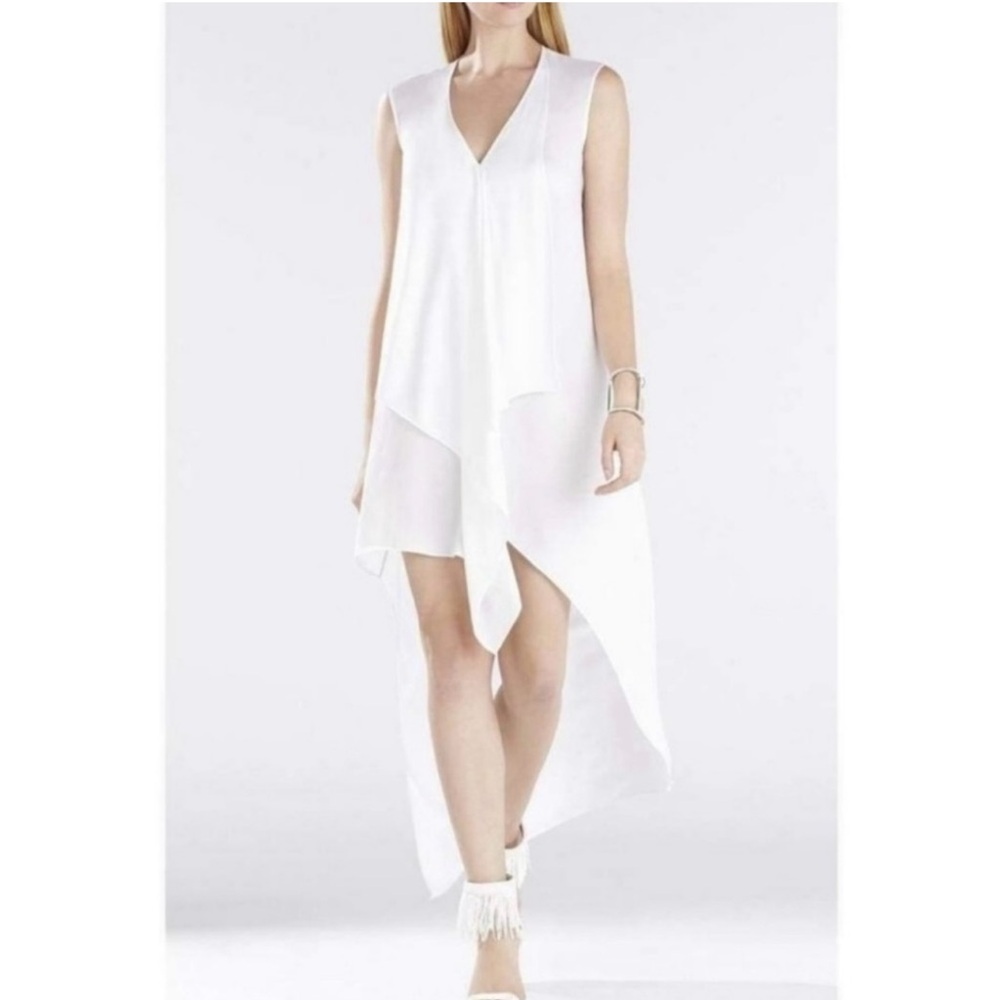 BCBGMaxAzria Asymmetrical White Dress